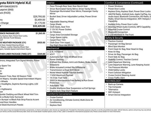 Certified 2021 Toyota RAV4 XLE w/ Convenience Package AWD/4WD image 29