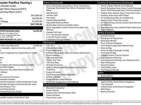 Used 2024 Chrysler Pacifica Touring-L w/ Road Tripper Package image 10