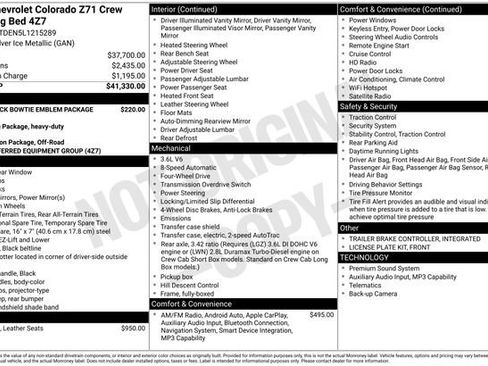 Used 2020 Chevrolet Colorado Z71 AWD/4WD image 5