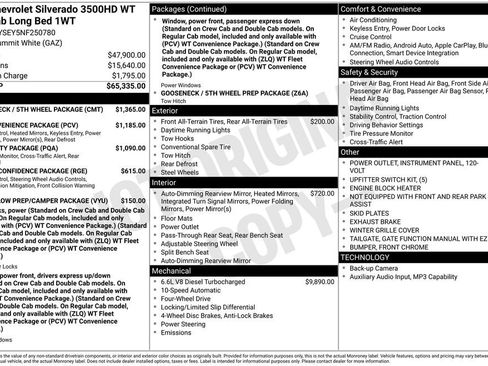 Used 2022 Chevrolet Silverado 3500 W/T w/ Gooseneck/5TH Wheel Package AWD/4WD image 3