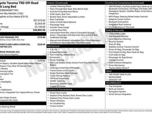 Used 2019 Toyota Tacoma TRD Off-Road w/ Technology Package image 2