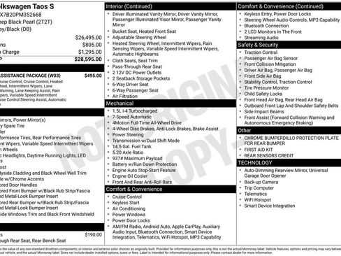 Used 2023 Volkswagen Taos S w/ Driver Assistance Package AWD/4WD image 33