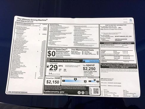 New 2026 BMW X3 xDrive30 w/ M Sport Package image 22