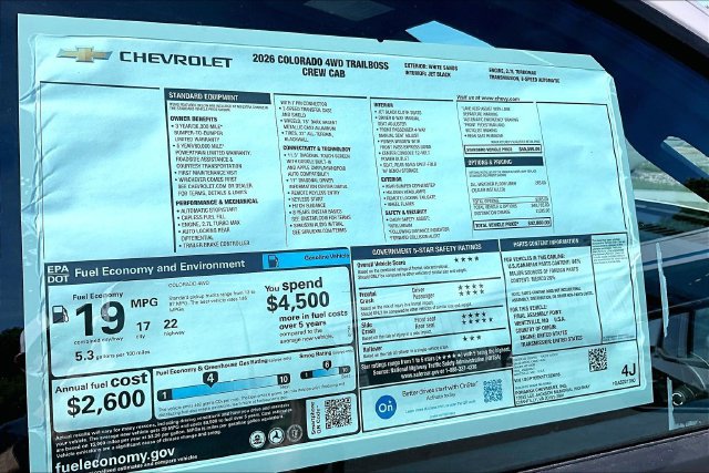 New 2026 Chevrolet Colorado Trail Boss AWD/4WD image 13