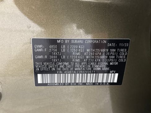 Certified 2024 Subaru Outback Onyx Edition AWD/4WD image 29