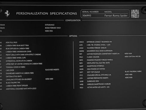 Certified 2024 Ferrari Roma Spider RWD image 56
