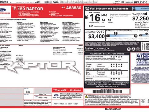 Certified 2024 Ford F150 Raptor AWD/4WD image 36