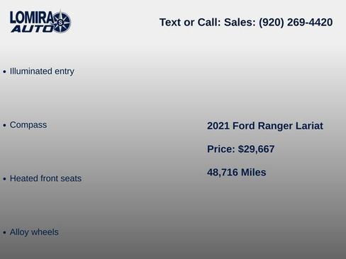 Used 2021 Ford Ranger Lariat AWD/4WD image 8