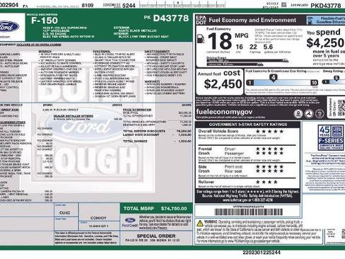 Certified 2023 Ford F150 Lariat w/ Equipment Group 502A High AWD/4WD image 2