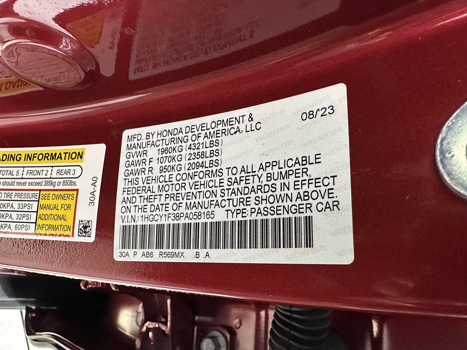 Certified 2023 Honda Accord EX image 13