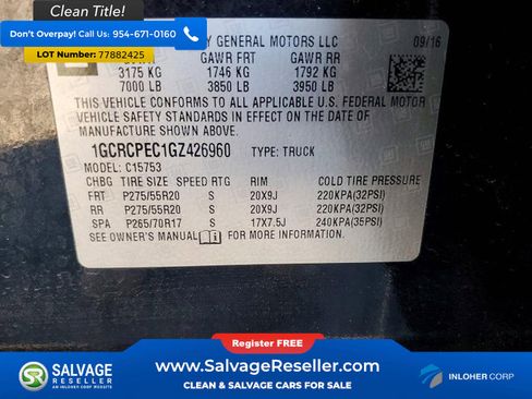 Used 2016 Chevrolet Silverado 1500 Custom w/ Custom Convenience Package image 16