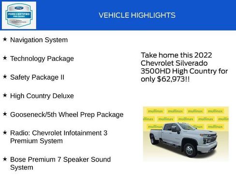 Used 2022 Chevrolet Silverado 3500 High Country AWD/4WD image 18