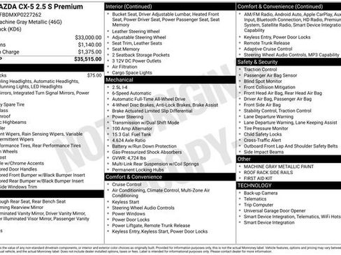 Certified 2023 MAZDA CX-5 AWD 2.5 S w/ Premium Package image 5