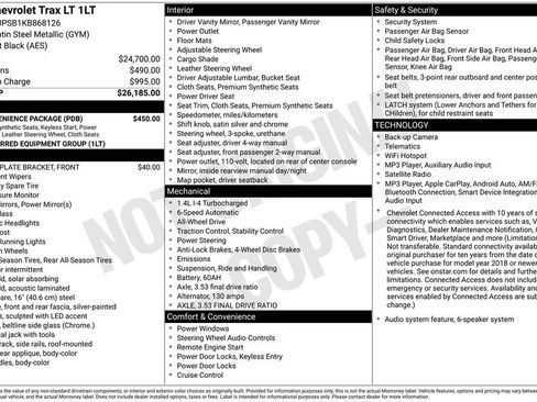 Used 2019 Chevrolet Trax LT w/ LT Convenience Package AWD/4WD image 5