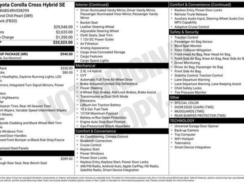 Used 2024 Toyota Corolla Cross AWD Hybrid w/ Moonroof Package image 2