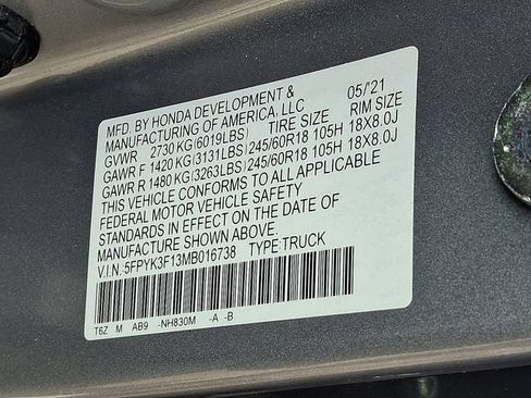 Used 2021 Honda Ridgeline Sport image 23