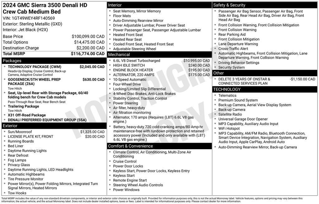 Used 2024 GMC Sierra 3500 Denali w/ Technology Package AWD/4WD image 45