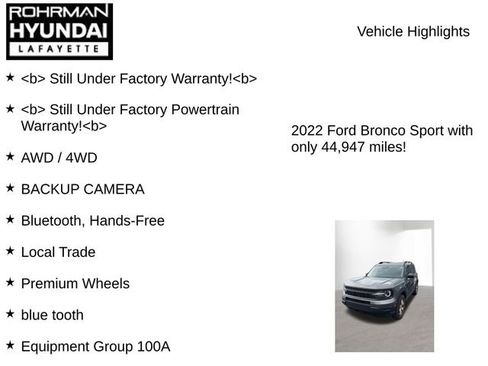 Used 2022 Ford Bronco Sport Base image 7