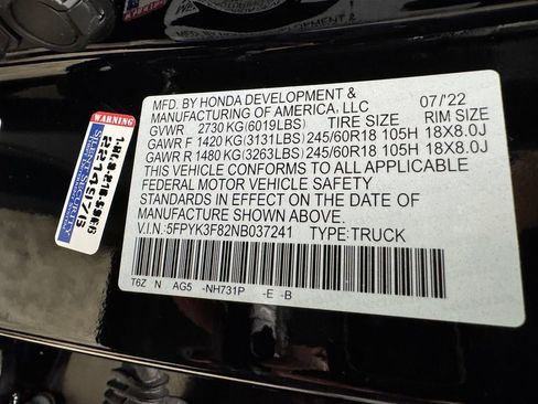Used 2022 Honda Ridgeline Black Edition image 29