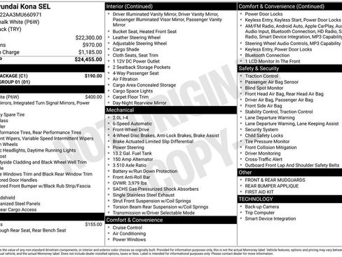 Used 2021 Hyundai Kona SEL w/ Cargo Package FWD image 37