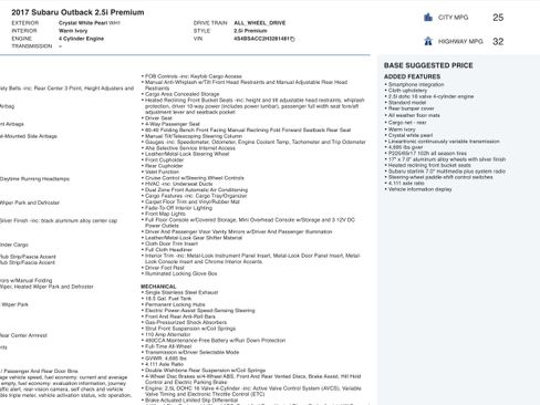 Used 2017 Subaru Outback 2.5i Premium image 5