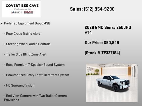 New 2026 GMC Sierra 2500 AT4 w/ AT4 Premium Plus Package AWD/4WD image 32