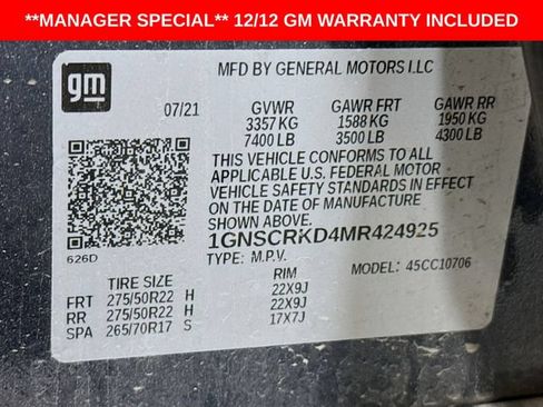 Used 2021 Chevrolet Tahoe RST RWD image 32