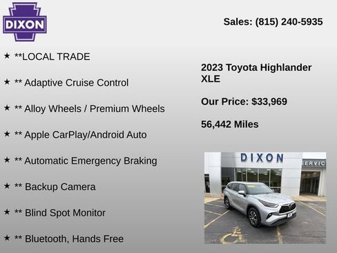 Used 2023 Toyota Highlander XLE AWD/4WD image 4