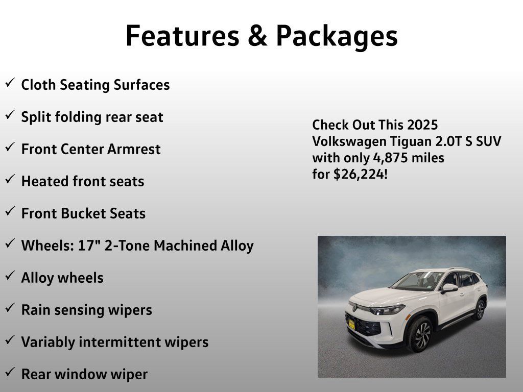 Used 2025 Volkswagen Tiguan S AWD/4WD image 25