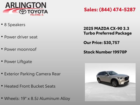 Used 2025 MAZDA CX-90 3.3 Turbo w/ Preferred Package image 3