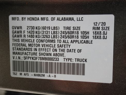 Used 2021 Honda Ridgeline RTL-E image 34
