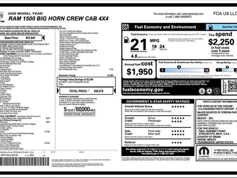 Used 2020 RAM 1500 Big Horn AWD/4WD image 2