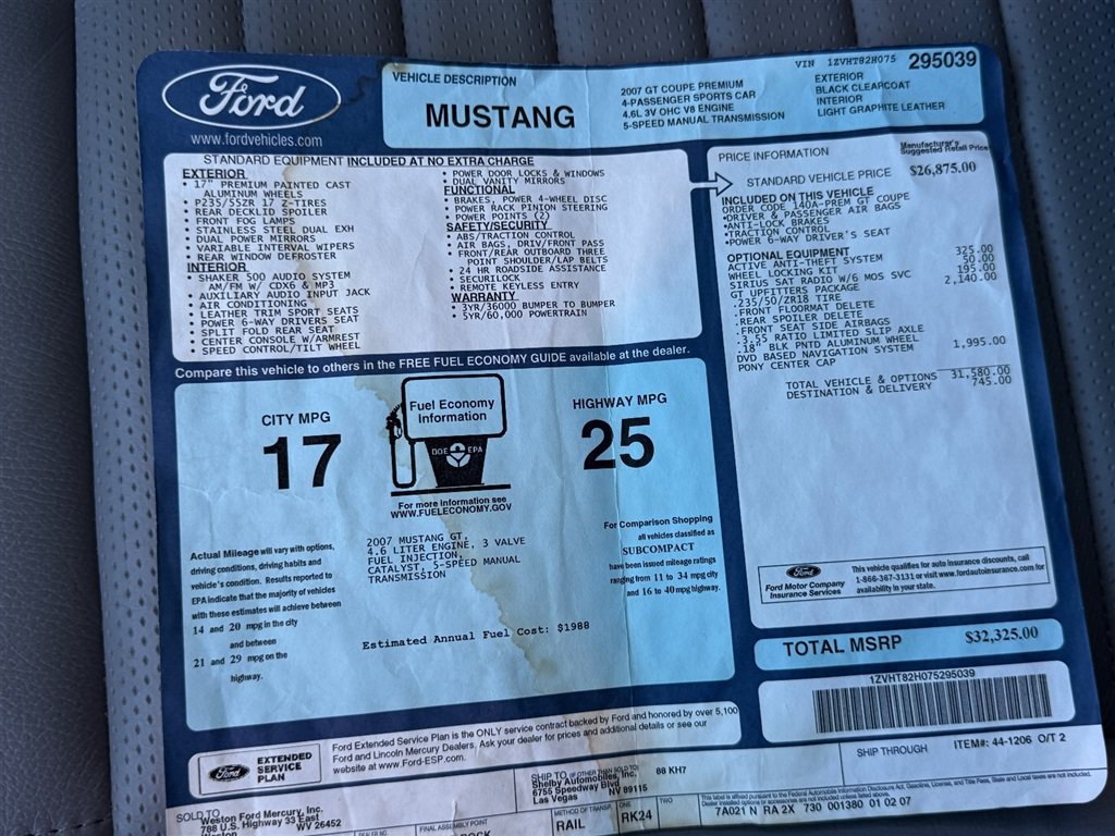 Used 2007 Ford Mustang GT RWD image 44