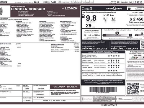 Used 2021 Lincoln Corsair Reserve w/ Equipment Group 201A AWD/4WD image 2