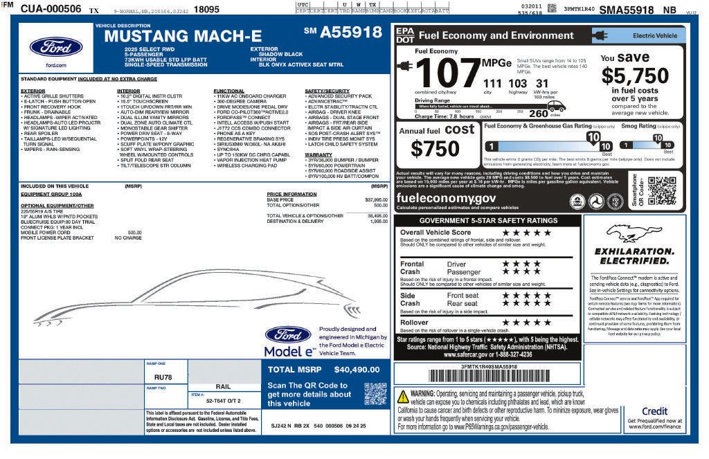 Used 2025 Ford Mustang Mach-E Select RWD image 6