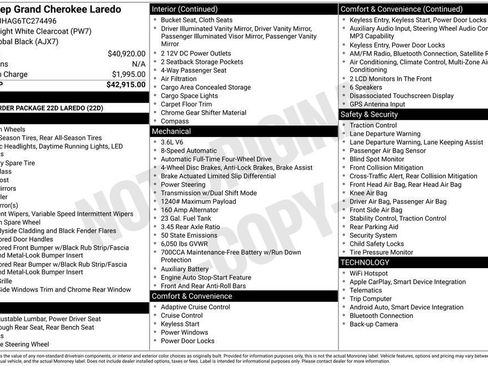 New 2026 Jeep Grand Cherokee Laredo AWD/4WD image 28