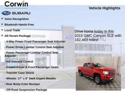 Used 2015 GMC Canyon SLE w/ All-Terrain Package image 6