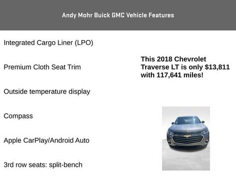 Used 2018 Chevrolet Traverse LT w/ LPO, Cargo Package AWD/4WD image 12