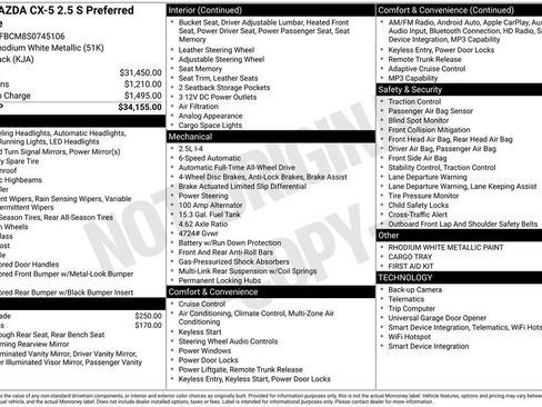 Certified 2025 MAZDA CX-5 AWD 2.5 S w/ Preferred Package image 23