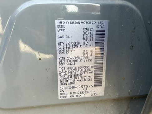 Used 2022 Nissan Pathfinder Platinum w/ Cargo Package image 11