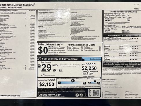 New 2026 BMW 330i xDrive Sedan w/ Convenience Package AWD/4WD image 31