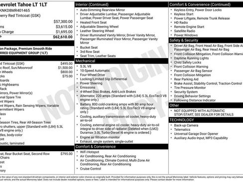 Used 2021 Chevrolet Tahoe LT image 2