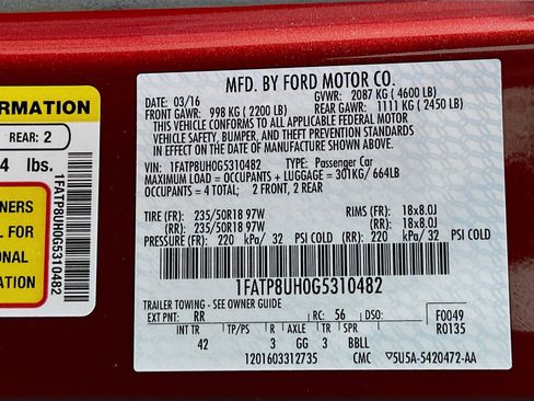 Used 2016 Ford Mustang Premium w/ Equipment Group 201A image 12