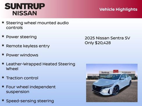 New 2025 Nissan Sentra SV w/ All-Weather Package image 16