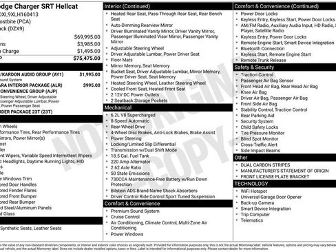 Used 2020 Dodge Charger SRT Hellcat w/ Harman/Kardon Audio Group image 37