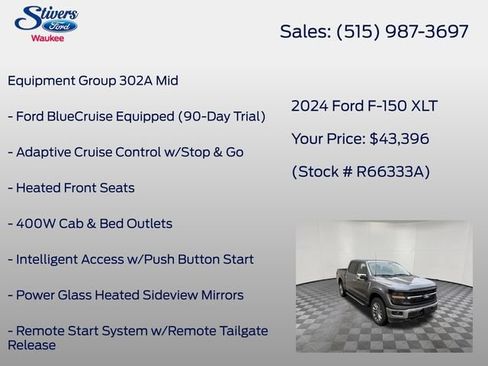 Used 2024 Ford F150 XLT w/ Equipment Group 302A MID AWD/4WD image 8