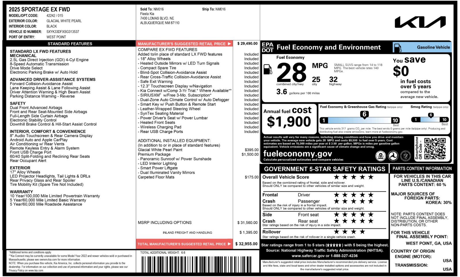 Used 2025 Kia Sportage EX w/ Premium Package FWD image 54