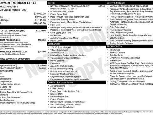 Used 2022 Chevrolet TrailBlazer LT w/ Sun and Liftgate Package AWD/4WD image 34