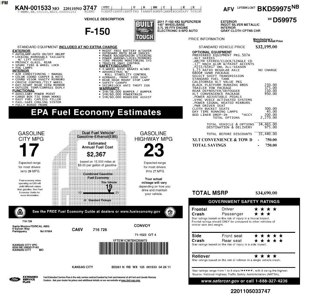 Used 2011 Ford F150 XLT w/ XLT Convenience Pkg RWD image 5