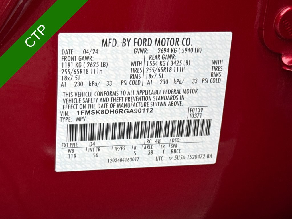 Used 2024 Ford Explorer XLT w/ Equipment Group 202A AWD/4WD image 25